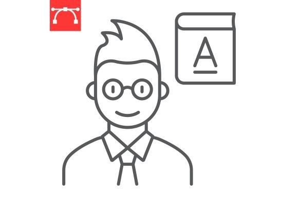 Refining Digital Education Assets: The Strategic Value of the School Teacher Line Icon