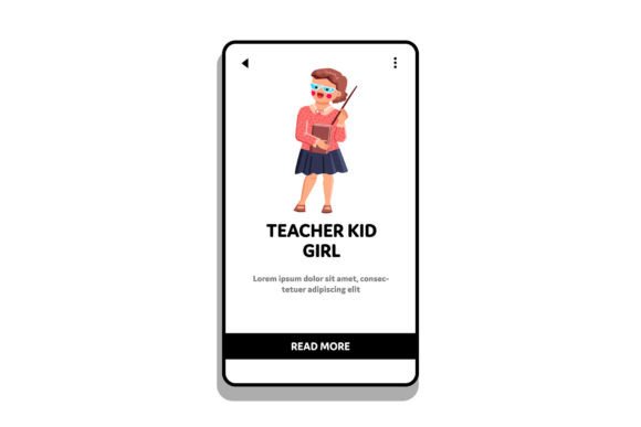 Teacher Kid Girl Vector: A Classroom Design Essential