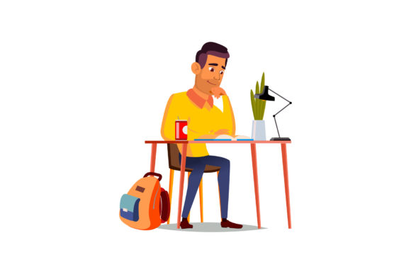 Teen Boy Reading Book Vector: A Visual Guide for Modern Educational Design
