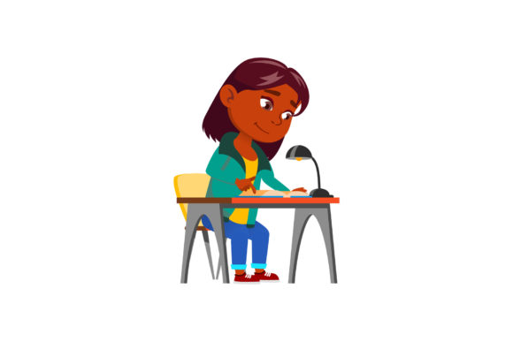 Understanding the Visual Impact of a Schoolgirl Reading Educational Book at Home